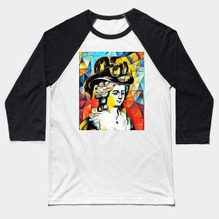 Frances Burney Abstract Portrait | Frances Burney Abstract Artwork 15 Baseball T-Shirt